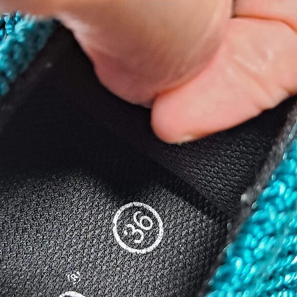 Arcopedico Womens Size 36 US 5.5-6 Turquoise Nylon Knit Lace Up Sneakers NWOT - Picture 9 of 13